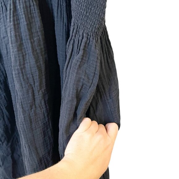 Old‎ Navy Women Gauze Smocked Short Sleeve Dress Size XXL Plunge V-Neck Peasant - Picture 5 of 8